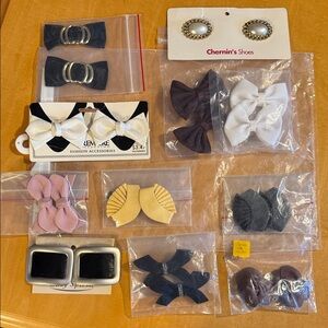 Assorted Antique Shoe Clips, 11 sets included in this lot.